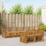 Seturi de canapele 8 pcs natural Lemn Solid de Acacia GartenMobel Dekor