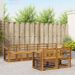 Seturi de canapele 8 pcs natural Lemn Solid de Acacia GartenMobel Dekor