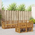 Seturi de canapele 8 pcs natural Lemn Solid de Acacia GartenMobel Dekor