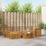 Seturi de canapele natural Lemn Solid de Acacia GartenMobel Dekor