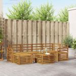 Seturi de canapele natural Lemn Solid de Acacia GartenMobel Dekor