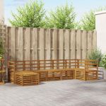 Seturi de canapele 7 pcs natural Lemn Solid de Acacia GartenMobel Dekor