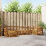 Seturi de canapele 7 pcs natural Lemn Solid de Acacia GartenMobel Dekor