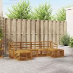Seturi de canapele 6 pcs natural Lemn Solid de Acacia GartenMobel Dekor