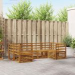 Seturi de canapele 6 pcs natural Lemn Solid de Acacia GartenMobel Dekor