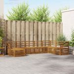 Seturi de canapele 8 pcs natural Lemn Solid de Acacia GartenMobel Dekor