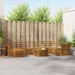 Seturi de canapele natural Lemn Solid de Acacia GartenMobel Dekor