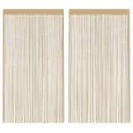 Draperii cu franjuri, 2 buc., 100 x 250 cm, bej GartenMobel Dekor