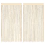 Draperii cu franjuri, 2 buc., 100 x 250 cm, crem GartenMobel Dekor