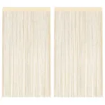 Draperii cu franjuri, 2 buc., 100 x 250 cm, crem GartenMobel Dekor