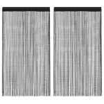 Draperii cu franjuri, 2 buc., 100 x 250 cm, negru GartenMobel Dekor