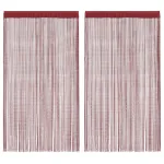 Draperii cu franjuri, 2 buc., 100 x 250 cm, roșu burgund GartenMobel Dekor