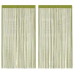 Draperii cu franjuri, 2 buc., 100 x 250 cm, verde GartenMobel Dekor