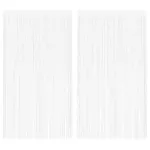 Draperii cu franjuri, 2 buc., 140 x 250 cm, alb GartenMobel Dekor