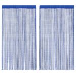 Draperii cu franjuri, 2 buc., 140 x 250 cm, albastru GartenMobel Dekor