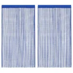 Draperii cu franjuri, 2 buc., 140 x 250 cm, albastru GartenMobel Dekor