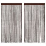 Draperii cu franjuri, 2 buc., 140 x 250 cm, maro GartenMobel Dekor