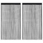 Draperii cu franjuri, 2 buc., 140 x 250 cm, negru GartenMobel Dekor