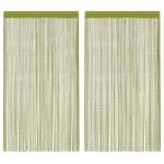 Draperii cu franjuri, 2 buc., 140 x 250 cm, verde GartenMobel Dekor