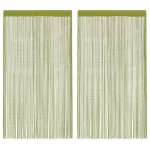Draperii cu franjuri, 2 buc., 140 x 250 cm, verde GartenMobel Dekor