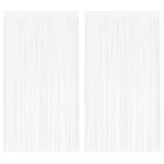 Draperii franjuri, 2 buc., 100 x 250 cm, alb GartenMobel Dekor