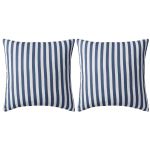 Perne de exterior, 2 buc., imprimeu dungi, 45x45 cm, bleumarin GartenMobel Dekor