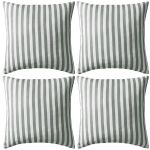 Perne de exterior, 4 buc, imprimeu dungi, 45x45 cm, gri GartenMobel Dekor