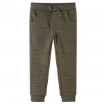 Pantaloni de trening pentru copii, kaki închis melanj, 116 GartenMobel Dekor
