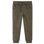 Pantaloni de trening pentru copii, kaki închis melanj, 128 GartenMobel Dekor