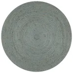 Covor manual, verde măsliniu, 150 cm, iută, rotund GartenMobel Dekor
