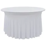 Huse elastice de masă lungi, 2 buc., alb, 120x74 cm GartenMobel Dekor