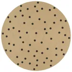 Covor manual cu imprimeu buline, 120 cm, iută GartenMobel Dekor