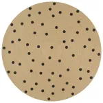 Covor manual cu imprimeu buline, 150 cm, iută GartenMobel Dekor