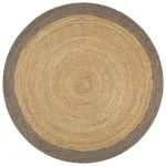 Covor manual cu margine gri, 150 cm, iută GartenMobel Dekor