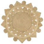 Covor manual din iută împletită, 120 cm GartenMobel Dekor