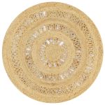 Covor manual din iută împletită, 90 cm GartenMobel Dekor