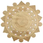 Covor manual din iută împletită, 90 cm GartenMobel Dekor