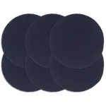 Naproane, 6 buc., bleumarin, 38 cm, bumbac, rotund  GartenMobel Dekor