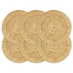Naproane, 6 buc., natural, 38 cm, iută, rotund GartenMobel Dekor