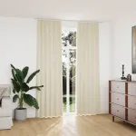 Draperii opace, 2 buc., crem, 140x245 cm, catifea, cu cârlige GartenMobel Dekor