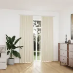 Draperii opace cu cârlige, 2 buc., crem, 140x225 cm, catifea GartenMobel Dekor