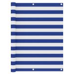 Paravan de balcon, alb și albastru, 120x300 cm, țesătură oxford GartenMobel Dekor