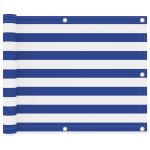 Paravan de balcon, alb și albastru, 75 x 400 cm țesătură oxford GartenMobel Dekor