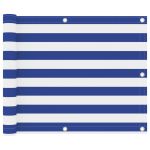 Paravan de balcon, alb și albastru, 75 x 500 cm țesătură oxford GartenMobel Dekor