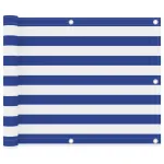 Paravan de balcon, alb și albastru, 75 x 600 cm țesătură oxford GartenMobel Dekor