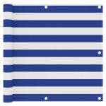 Paravan de balcon, alb și albastru, 90x300 cm, țesătură oxford GartenMobel Dekor