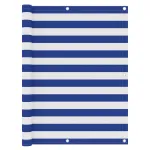 Paravan de balcon, alb/albastru, 120 x 600 cm, țesătură oxford GartenMobel Dekor