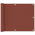 Paravan de balcon, cărămiziu, 75x500 cm, țesătură oxford GartenMobel Dekor