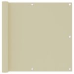 Paravan de balcon, crem, 90x500 cm, țesătură oxford GartenMobel Dekor