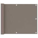 Paravan de balcon, gri taupe, 75x300 cm, țesătură Oxford GartenMobel Dekor